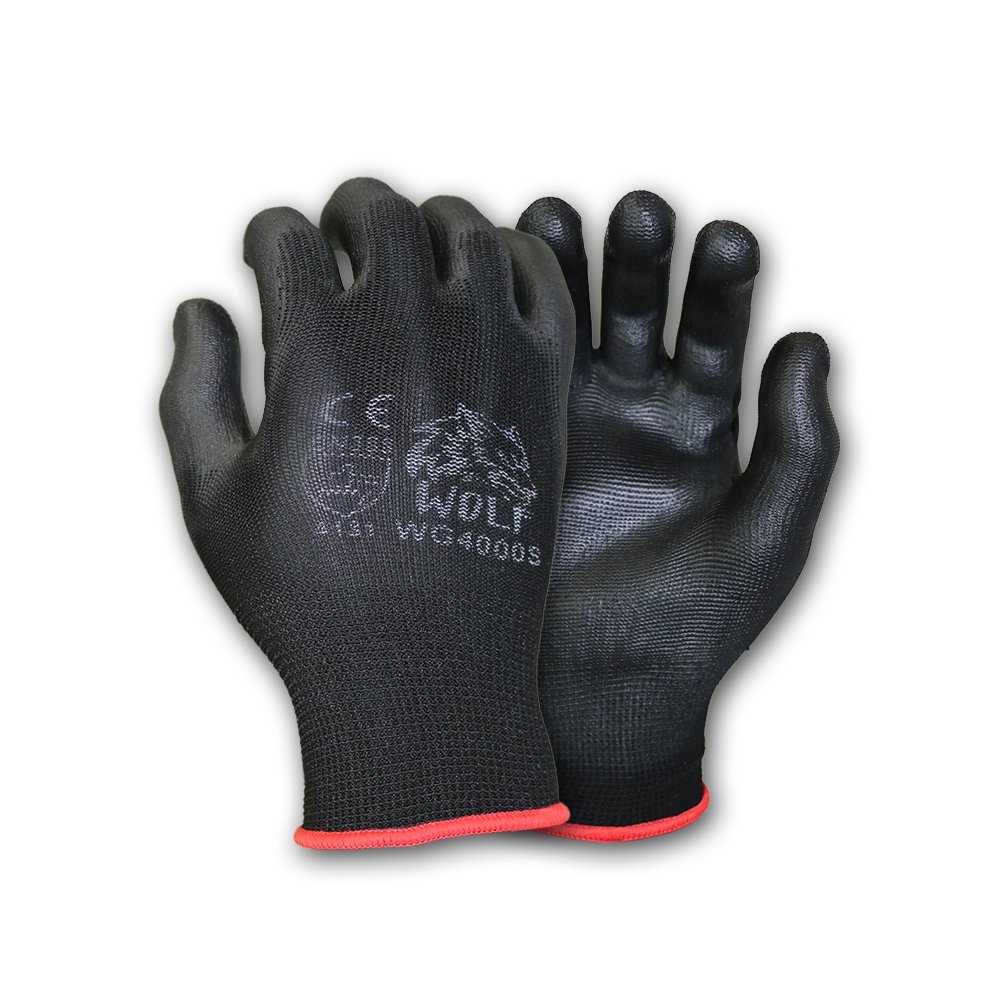 WOLF 13-gauge Ultra-Thin Nitrile glove Foam Dot Grip / American Safety