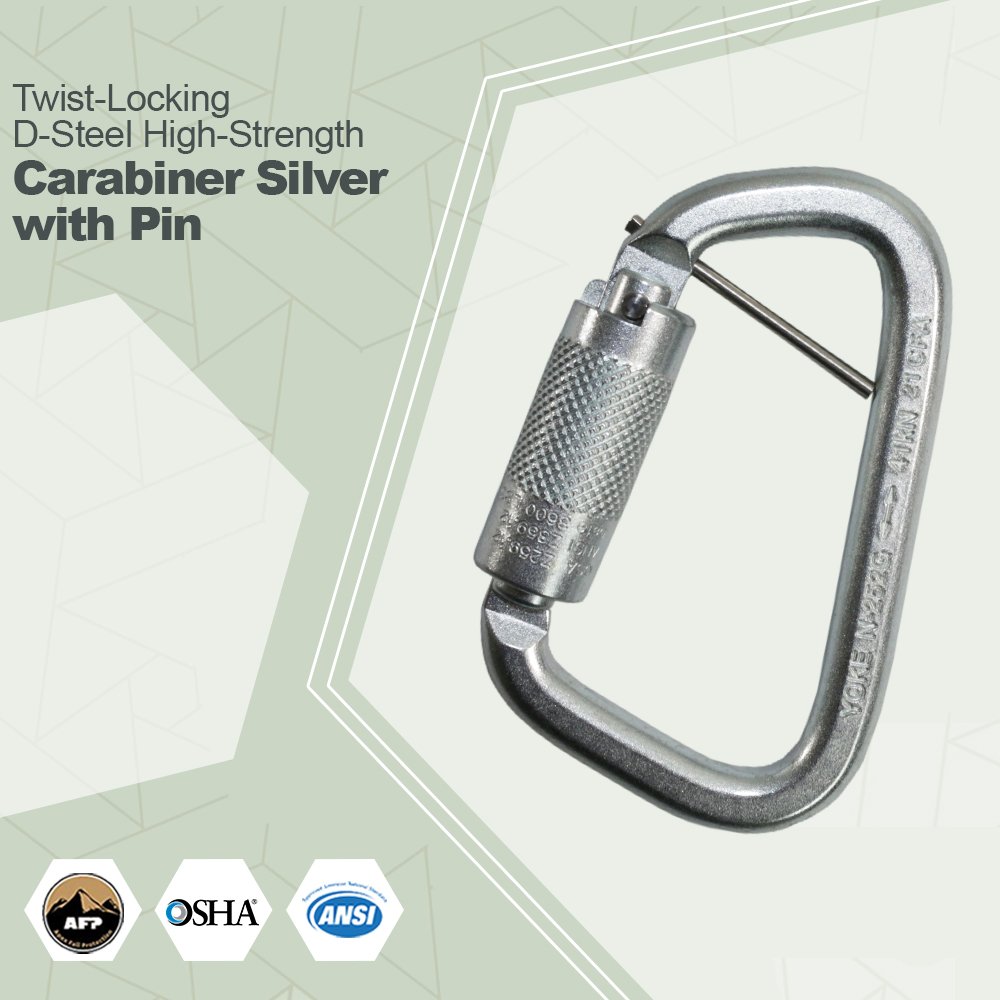 Small Steel Carabiner w/captive pin