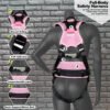 AFP Pink Demon Women Fall Protection Comfortable Safety Harness, Soft Pressure-Relieving Perforated Breathable Padded Foam Shoulder, Legs & Back, 3 D-Rings, Tongue Buckle, Mating Buckle(